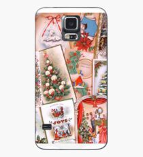 Vintage Weihnachtskarten 1 Hülle & Klebefolie für Samsung Galaxy