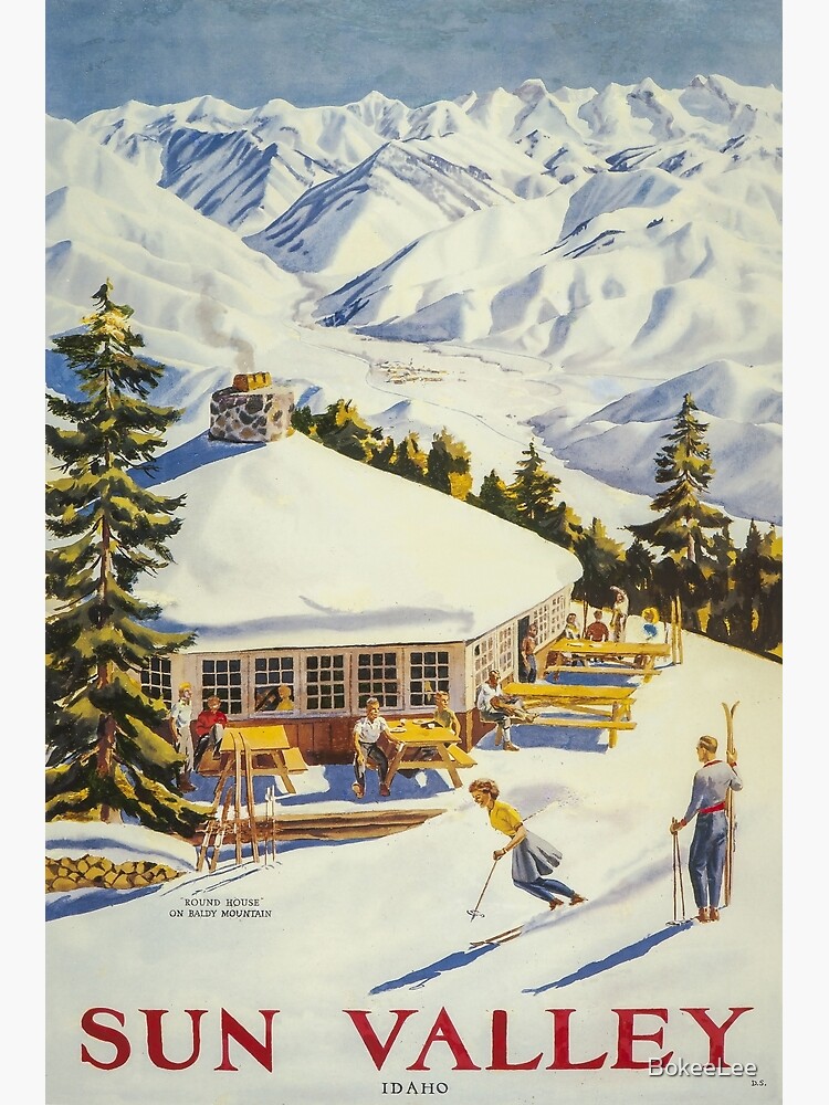 Skiing Snowboard Mountain Sports Idaho Sun Valley Ski Resort Sticker 