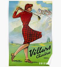 Villars - Chesières,Switzerland,Travel Poster Poster