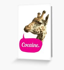 Cocaine. Greeting Card