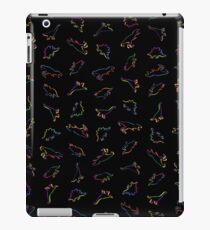 CMYK Dinosaurs (black) iPad Case/Skin