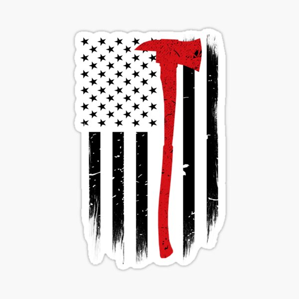 Fireman Firefighter Thin Red Line Spartan Helmet Vinyl Decal Sticker