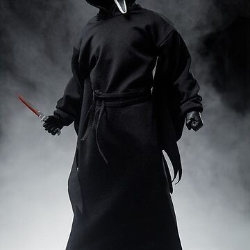 Scream 6 Ghost Black Hooded Costume