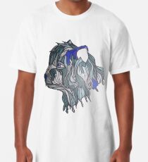 blue pompom Long T-Shirt