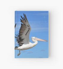 Pelicans Flying Hardcover Journal