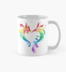 Herz aus Regenbogentropfen (Regenbogenherz) Tasse (Standard)