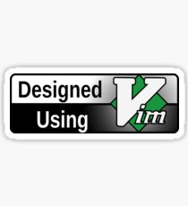 Designed using Vim Sticker
