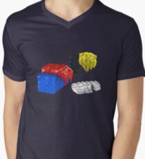 Dali Toy Bricks Men's V-Neck T-Shirt