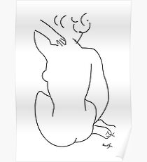 Matisse Nude Drawing of a Woman-1951 Poster