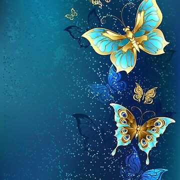 Background with Gold Butterflies