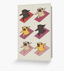 Pugs Warrior Greeting Card