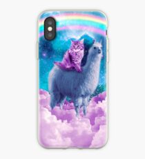 Rainbow Llama - Cat Llama iPhone Case