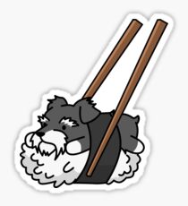 Funny Sushi Schnauzer Sticker