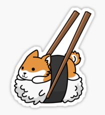 Funny Sushi Shiba Inu Sticker