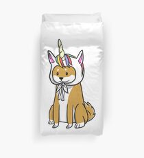 Funny Unicorn Shiba Inu Duvet Cover