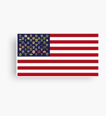 State Trooper, Highway Patrol, State Police, USA Law Enforcement Flag Canvas Print