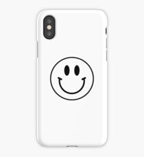 Smiley Face - White/Black iPhone Case