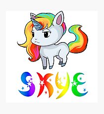 Skye Unicorn Photographic Print