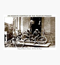 Lámina fotográfica TOUR DE FRANCIA; Vintage tomando una pausa impresión