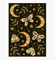 Moons and moths Photographic Print