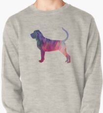 Bloodhound Dog Breed Geometric Silhouette Pink Pullover