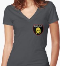 DMDC Detectorists Badge Women's Fitted V-Neck T-Shirt