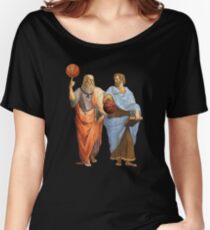 Plato and Aristotle in Epic Basketball Match Women's Relaxed Fit T-Shirt