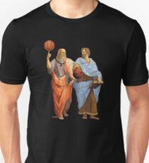 Plato and Aristotle in Epic Basketball Match Unisex T-Shirt