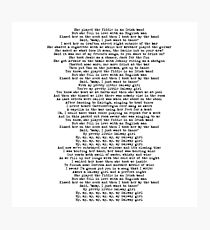 Galway Girl Lyrics Photographic Print