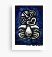 Blue Tiki Canvas Print
