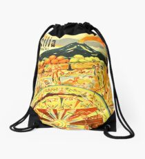 Italy,Sicilia,Travel Poster Drawstring Bag