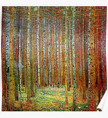 TANNEWALD: Gustav Klimt Landscape Painting Print Poster