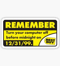 Y2K Best Buy Warning Sticker Sticker