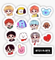 BT21 ft BTS Sticker