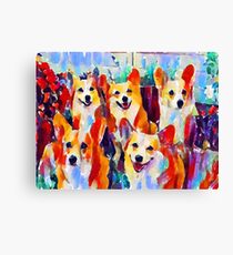 Corgi Family Portrait Canvas Print