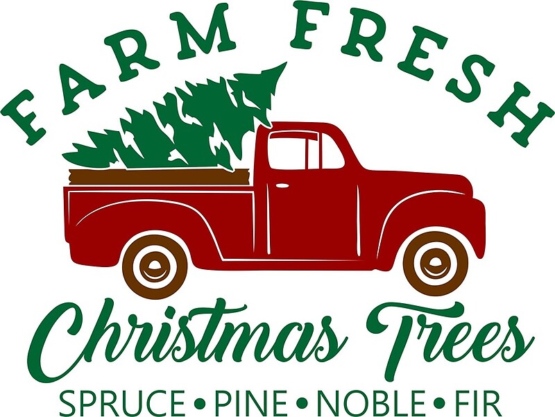 "Farm Fresh Christmas Tree Farm" by lovelindsay Redbubble