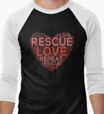 Rescue, Love, Repeat Men's Baseball ¾ T-Shirt