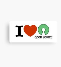 i love open source Canvas Print