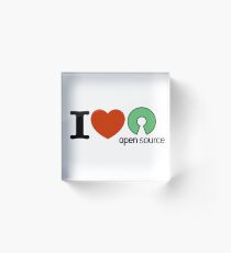 i love open source Acrylic Block