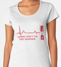 Gamers don´t die they respawn Women's Premium T-Shirt