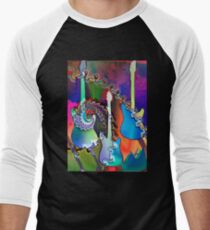 Psychedelic Guitars Men's Baseball ¾ T-Shirt