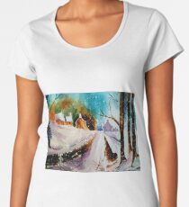 Snowy Christmas eve Women's Premium T-Shirt