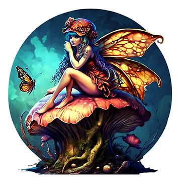 Fairy With Butterflies  Art Board Print for Sale by drawwithren