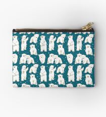 Cute Polar Bear Cubs Studio Pouch