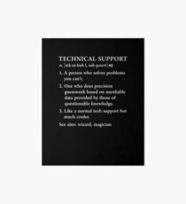 Lámina de exposición Funny Tech Support Definición Computer Geek Gag Gift