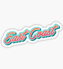 East Coast Typography Sticker