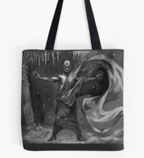 RPG Necromancy Fantasy Fengil Sorcerer Wizard Necromancer casting a black magic spell in his secret dungeon Tote Bag
