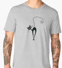 Black cat silhouette Men's Premium T-Shirt
