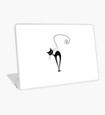 Black cat silhouette Laptop Skin