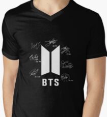 bts bangtan boys signatures signature autograph Men's V-Neck T-Shirt